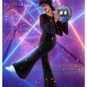 Black Glitter Women's Jumpsuit